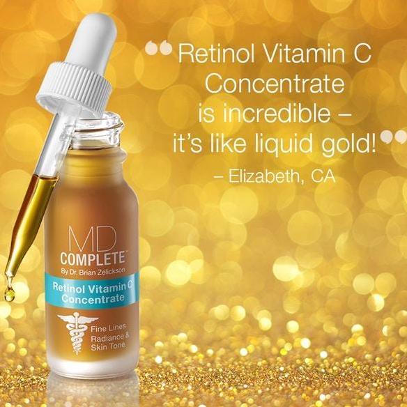 Liquid gold Retinol serum testimonial MD Complete